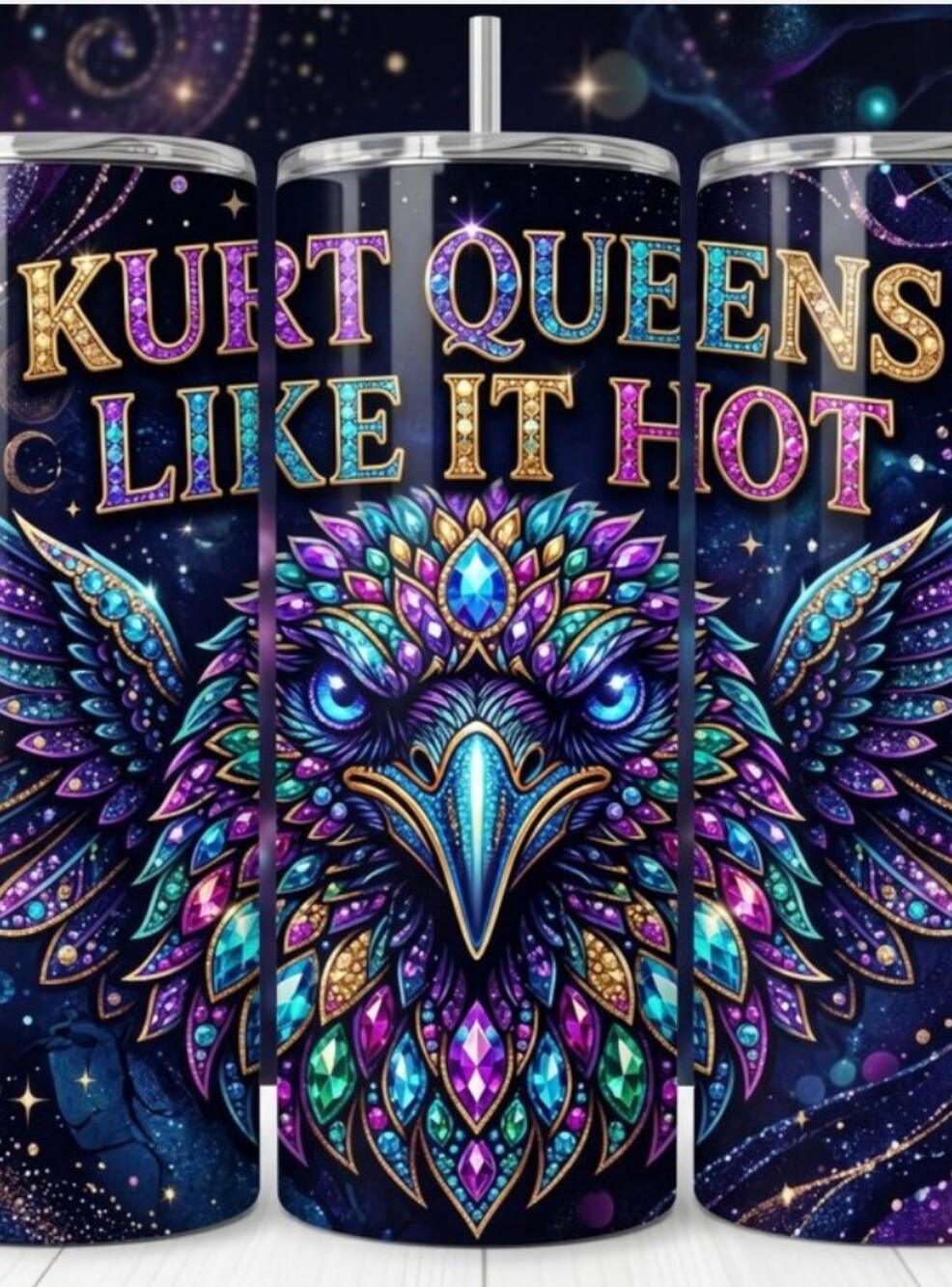 Kurt Queens 💙Like It Hot Glitter Tumbler 20oz